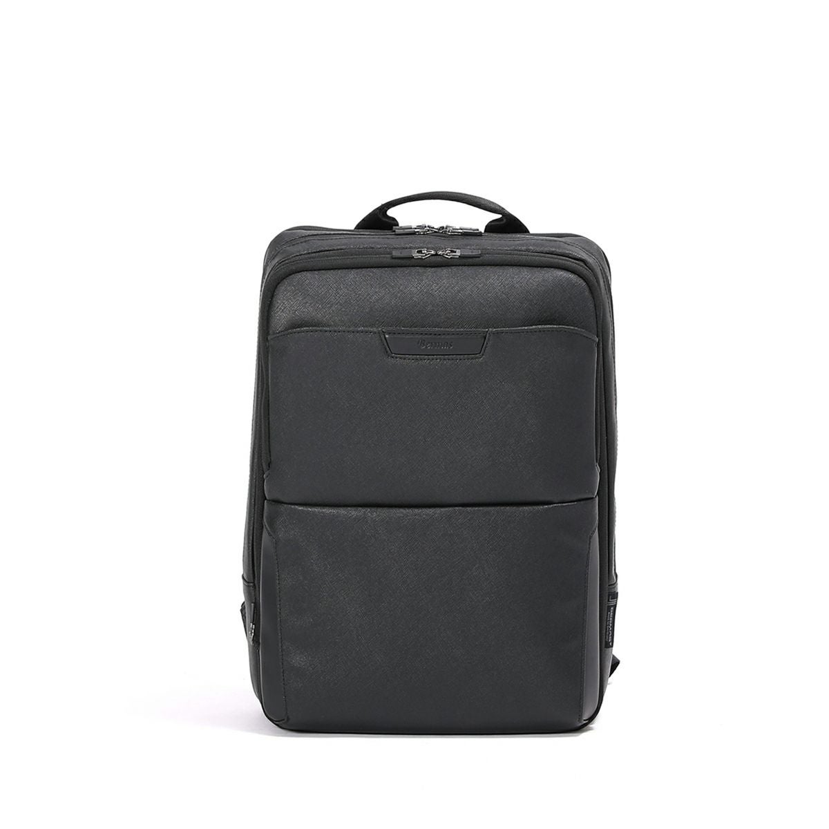 No.60646：2層リュック39cm EX5cm サフィアーノブラック | BERMAS