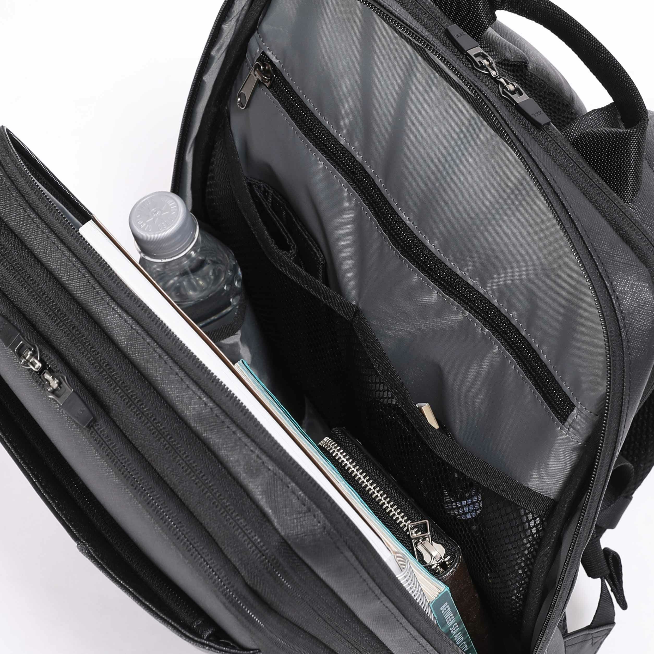 No.60646：2層リュック39cm EX5cm サフィアーノブラック【生産終了致し