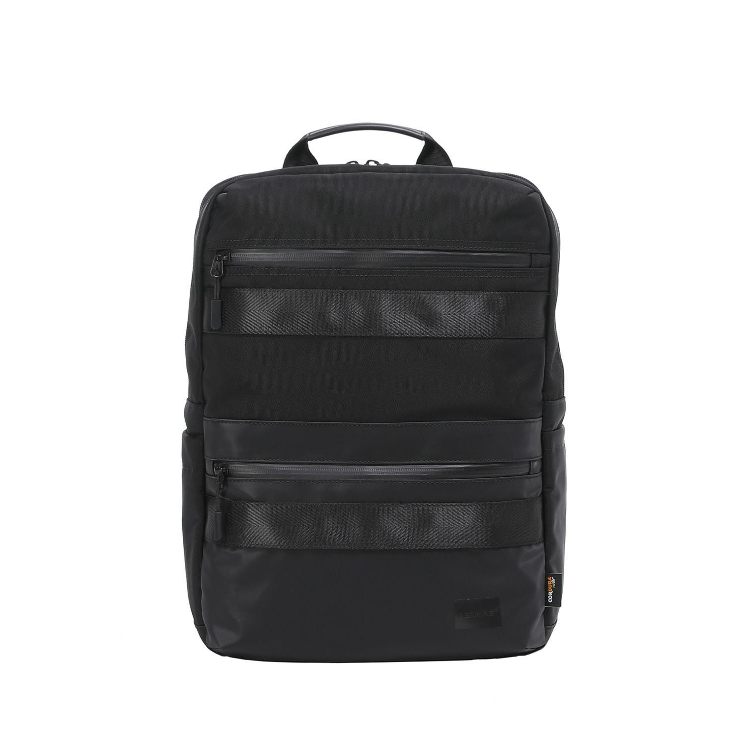No.60659：2層リュック42cm EX6cm コーデュラブラック | BERMAS