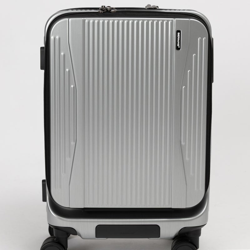 新幹線や空港で使いやすい、立てたままPCを取り出せるフロントオープンスーツケース